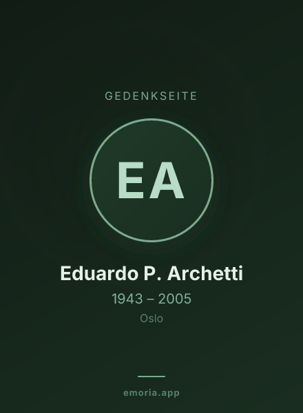 Gedenkportrait von Eduardo P. Archetti