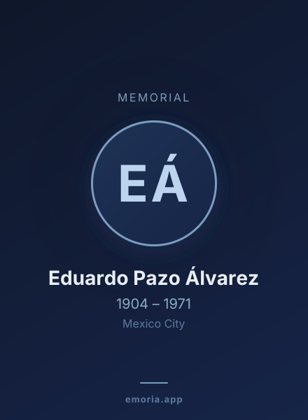 Memorial portrait of Eduardo Pazo Álvarez
