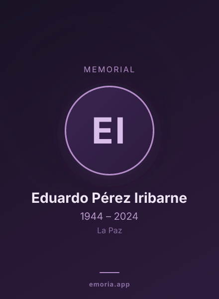 Memorial portrait of Eduardo Pérez Iribarne