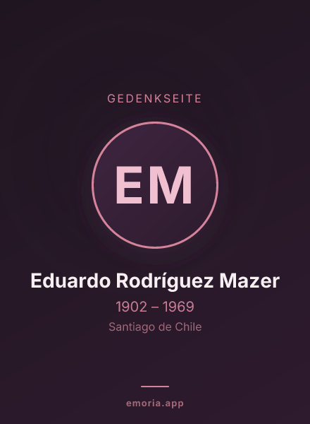 Gedenkportrait von Eduardo Rodríguez Mazer