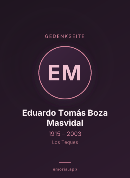 Gedenkportrait von Eduardo Tomás Boza Masvidal