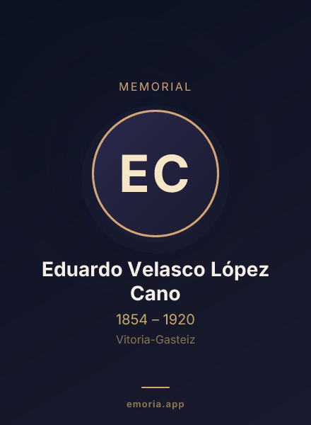 Memorial portrait of Eduardo Velasco López Cano