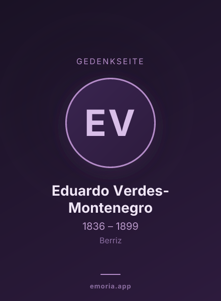 Gedenkportrait von Eduardo Verdes-Montenegro