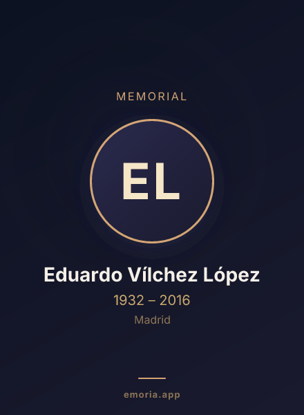 Memorial portrait of Eduardo Vílchez López