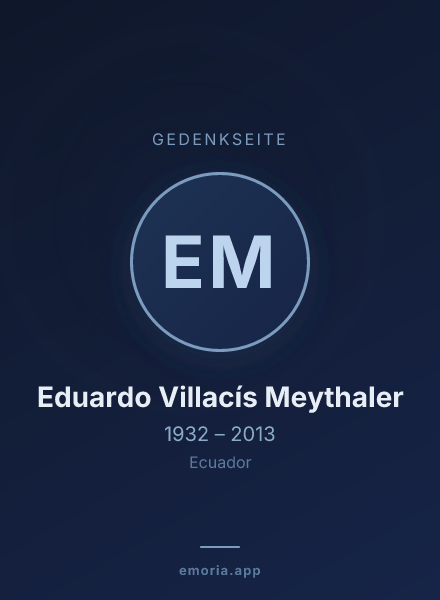 Gedenkportrait von Eduardo Villacís Meythaler