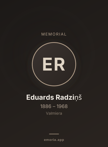 Memorial portrait of Eduards Radziņš