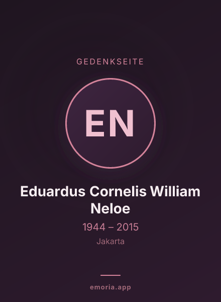 Gedenkportrait von Eduardus Cornelis William Neloe