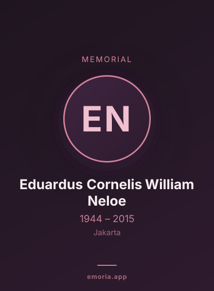 Memorial portrait of Eduardus Cornelis William Neloe