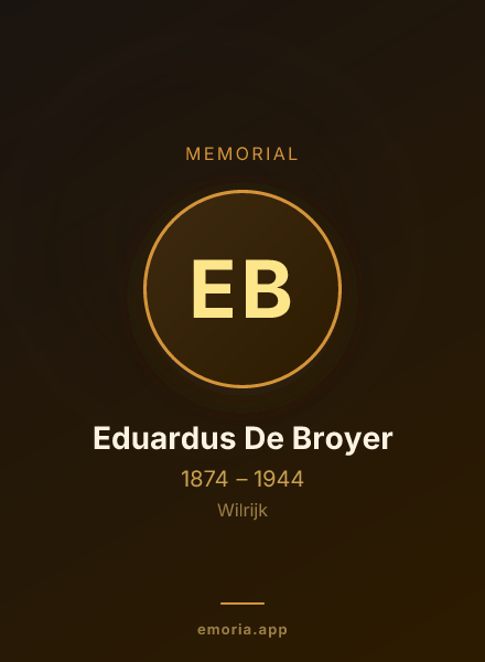 Memorial portrait of Eduardus De Broyer