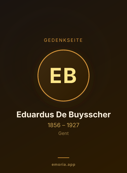 Gedenkportrait von Eduardus De Buysscher