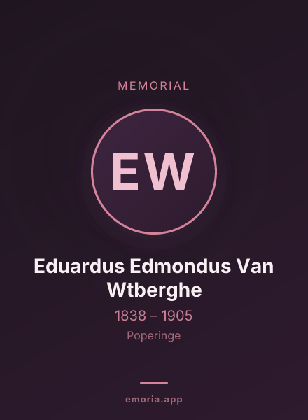Memorial portrait of Eduardus Edmondus Van Wtberghe