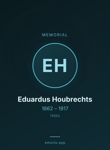 Memorial portrait of Eduardus Houbrechts