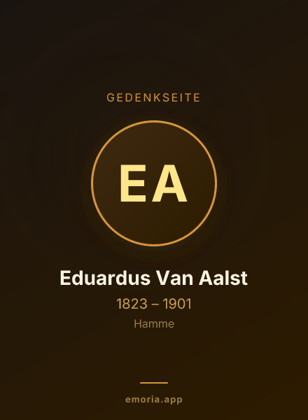 Gedenkportrait von Eduardus Van Aalst