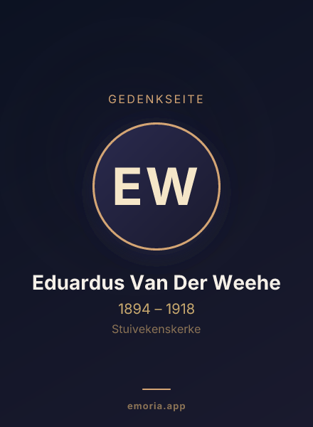 Gedenkportrait von Eduardus Van Der Weehe