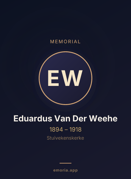 Memorial portrait of Eduardus Van Der Weehe