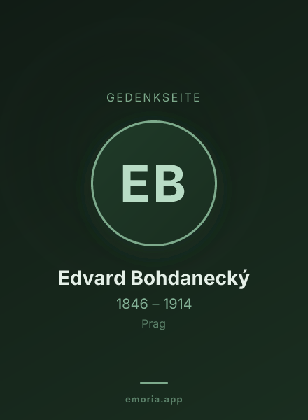 Gedenkportrait von Edvard Bohdanecký