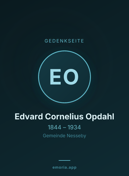 Gedenkportrait von Edvard Cornelius Opdahl