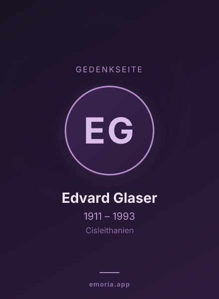Gedenkportrait von Edvard Glaser