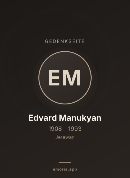 Gedenkportrait von Edvard Manukyan