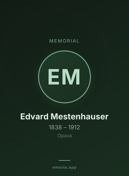 Memorial portrait of Edvard Mestenhauser