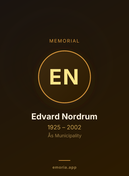 Memorial portrait of Edvard Nordrum