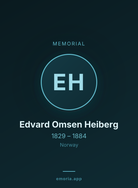 Memorial portrait of Edvard Omsen Heiberg