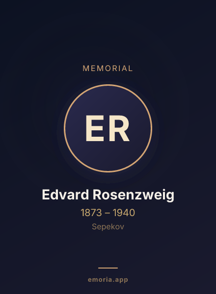 Memorial portrait of Edvard Rosenzweig
