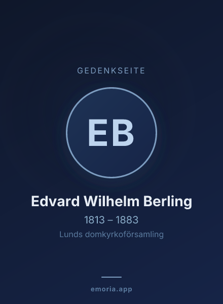 Gedenkportrait von Edvard Wilhelm Berling