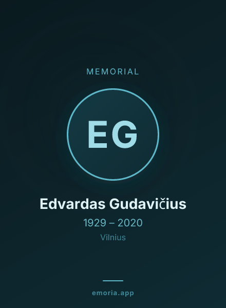 Memorial portrait of Edvardas Gudavičius