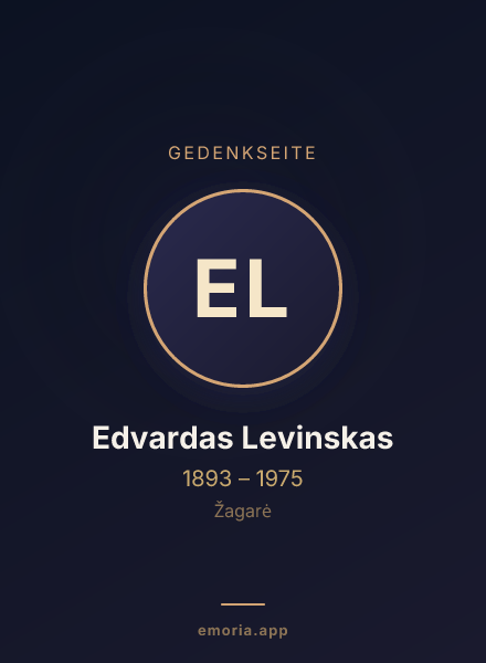 Gedenkportrait von Edvardas Levinskas