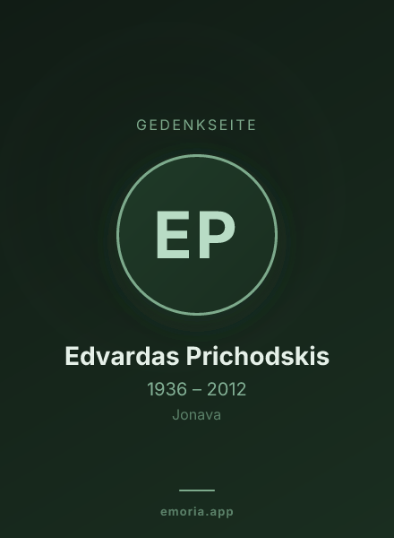 Gedenkportrait von Edvardas Prichodskis