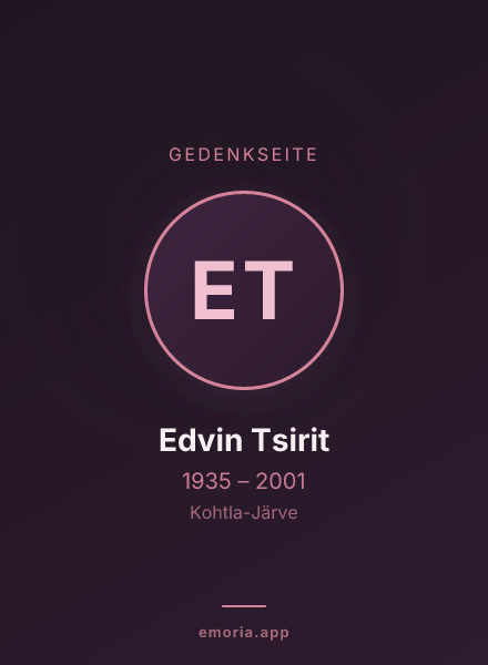 Gedenkportrait von Edvin Tsirit