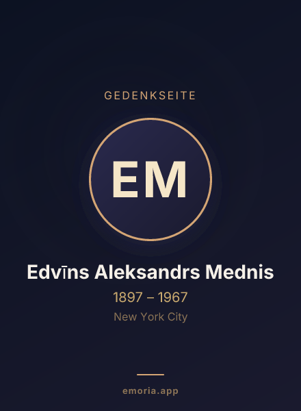 Gedenkportrait von Edvīns Aleksandrs Mednis
