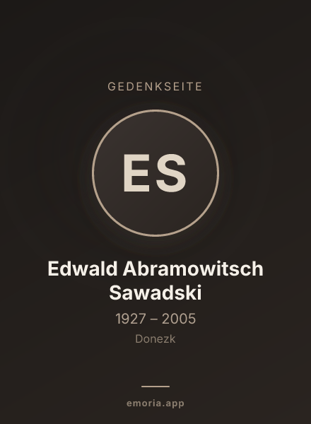 Gedenkportrait von Edwald Abramowitsch Sawadski
