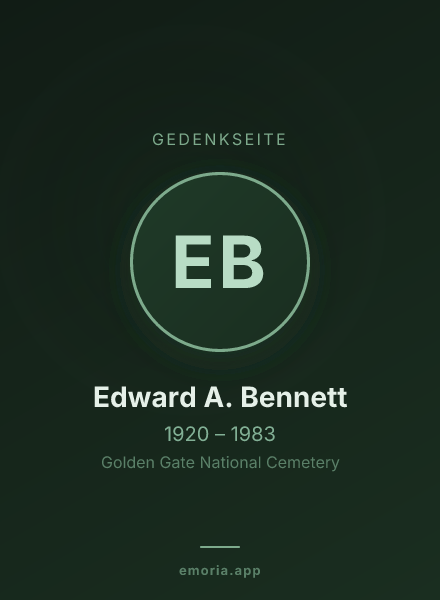 Gedenkportrait von Edward A. Bennett