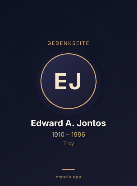 Gedenkportrait von Edward A. Jontos