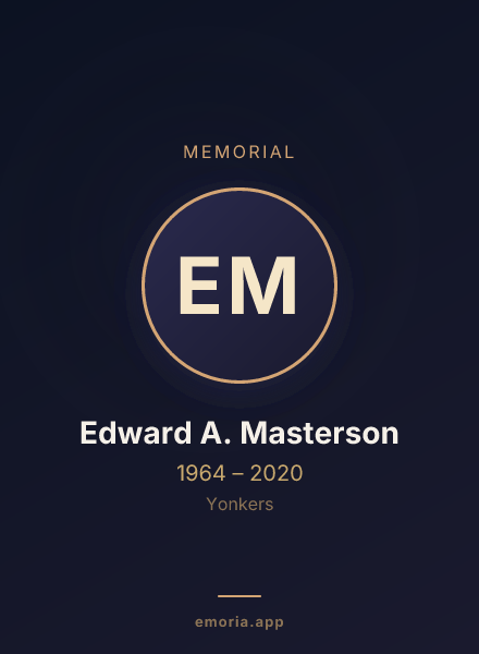 Memorial portrait of Edward A. Masterson