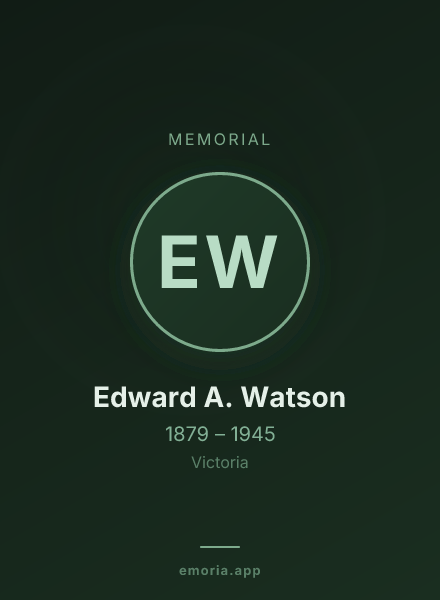 Memorial portrait of Edward A. Watson