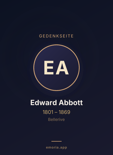 Gedenkportrait von Edward Abbott