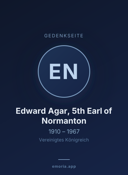 Gedenkportrait von Edward Agar, 5th Earl of Normanton