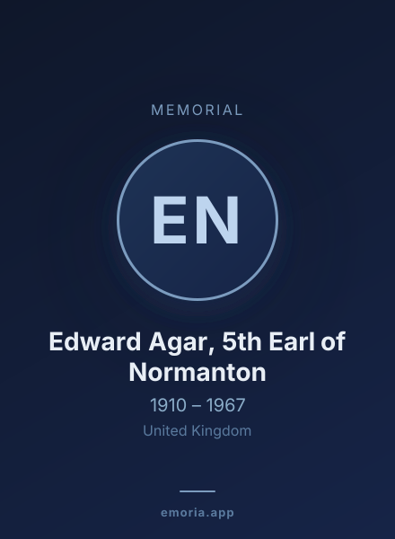 Memorial portrait of Edward Agar, 5th Earl of Normanton