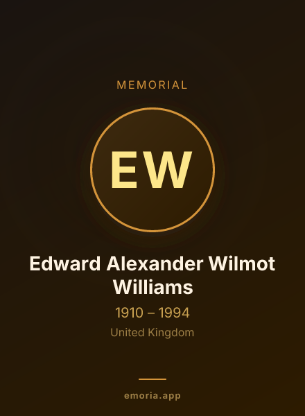 Memorial portrait of Edward Alexander Wilmot Williams