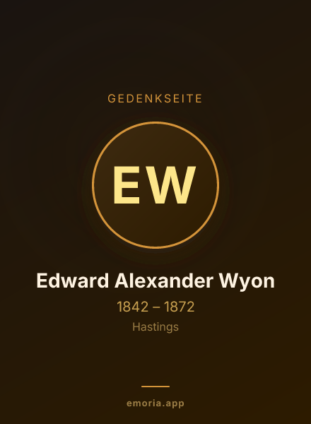 Gedenkportrait von Edward Alexander Wyon