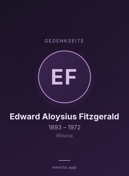 Gedenkportrait von Edward Aloysius Fitzgerald