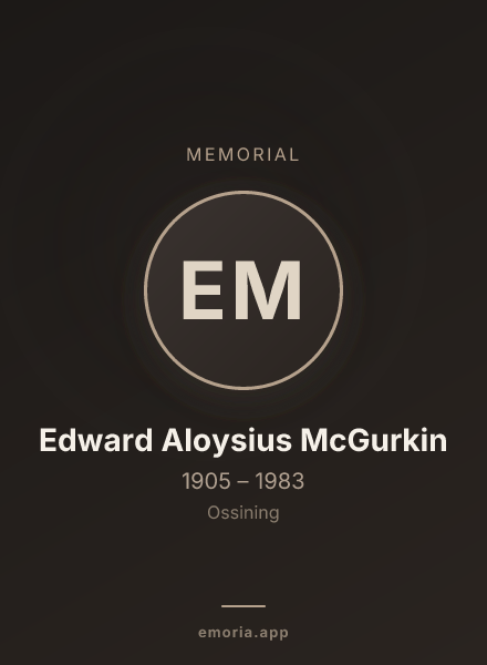 Memorial portrait of Edward Aloysius McGurkin