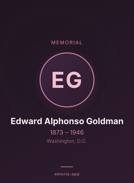 Memorial portrait of Edward Alphonso Goldman