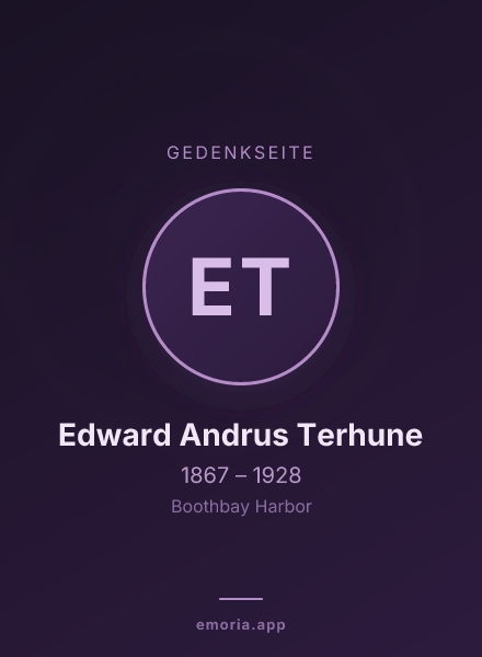 Gedenkportrait von Edward Andrus Terhune