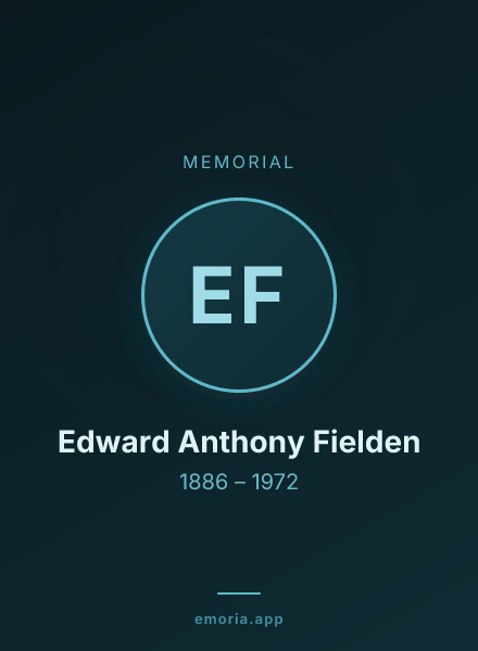 Memorial portrait of Edward Anthony Fielden