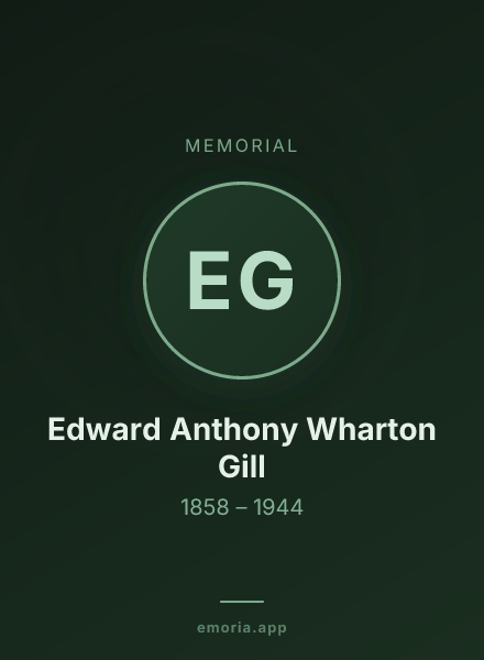 Memorial portrait of Edward Anthony Wharton Gill