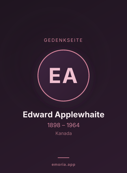 Gedenkportrait von Edward Applewhaite